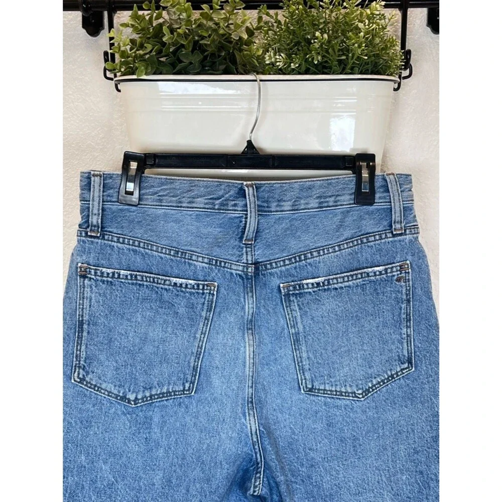 Madewell High-Rise Long Denim Shorts in Brightwater Wash size 29